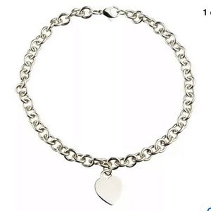 Tiffany heart tag chain necklace/choker